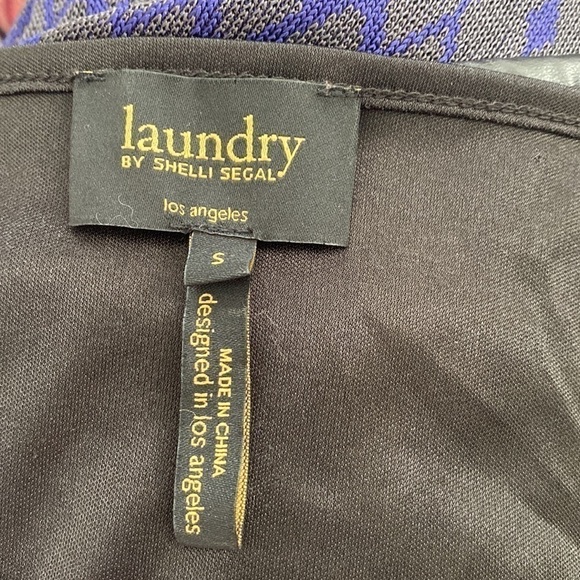 LAUNDRY by SHELLI SEGAL Multicolor Abstract Knit Dress Size Small Lined Cocktail - Picture 6 of 9